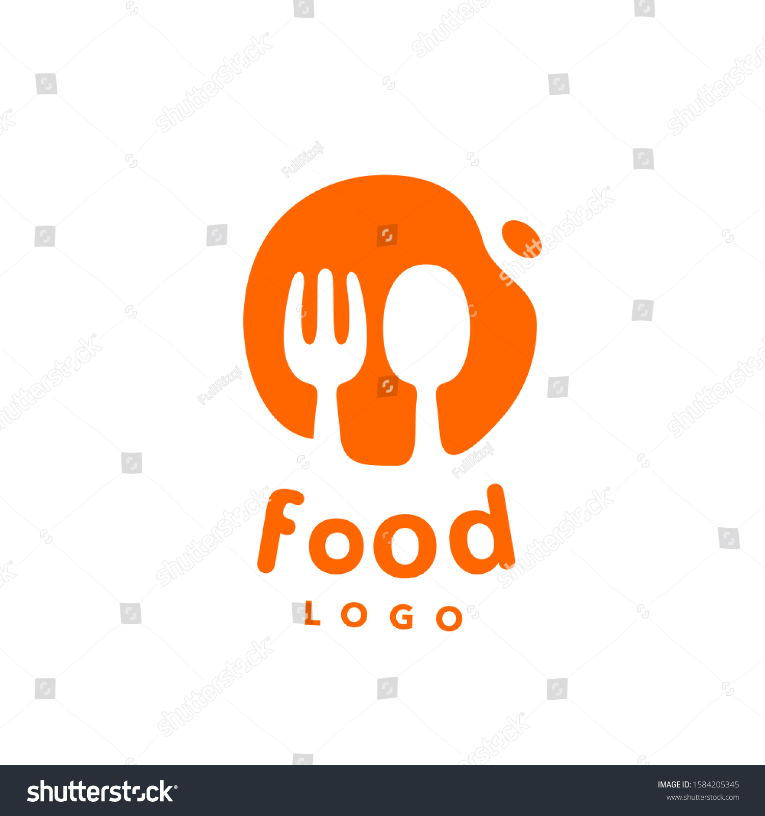 Food Logo Spoon and Fork Simple Symbol - Royalty Free Stock Vector ...