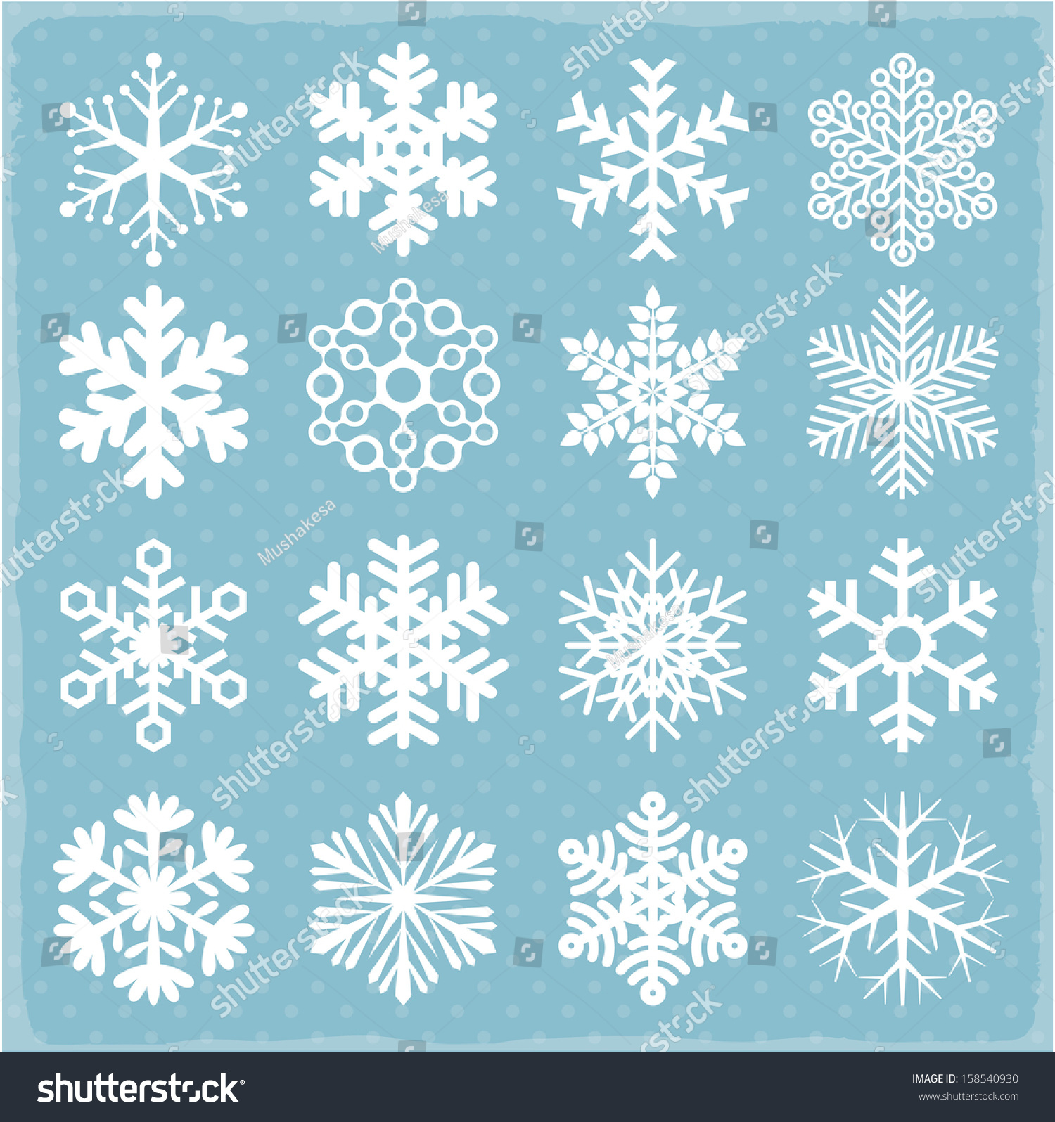 Vector snowflakes. #158540930