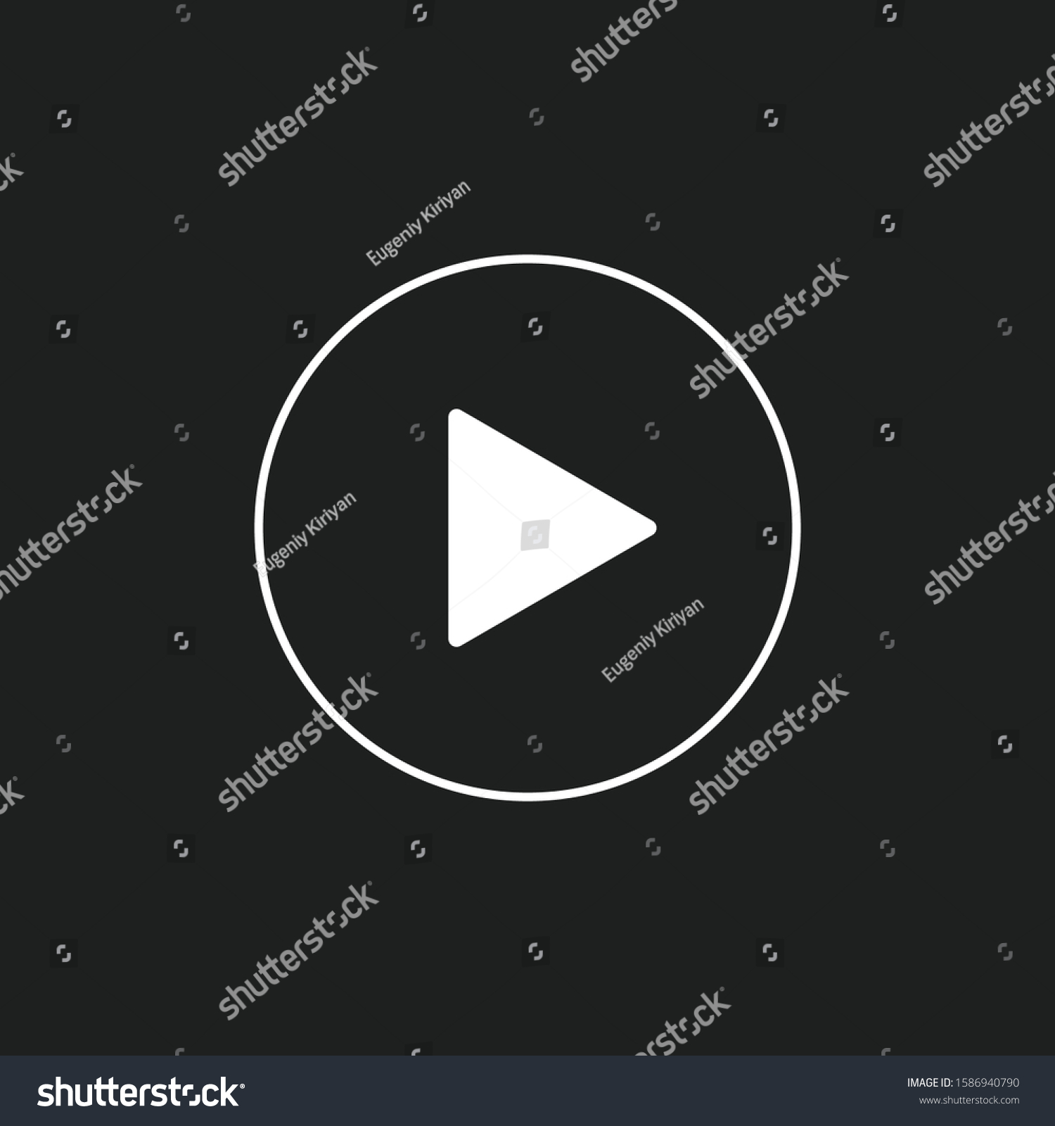 Play button template. Vector. Flat design. - Royalty Free Stock Vector ...