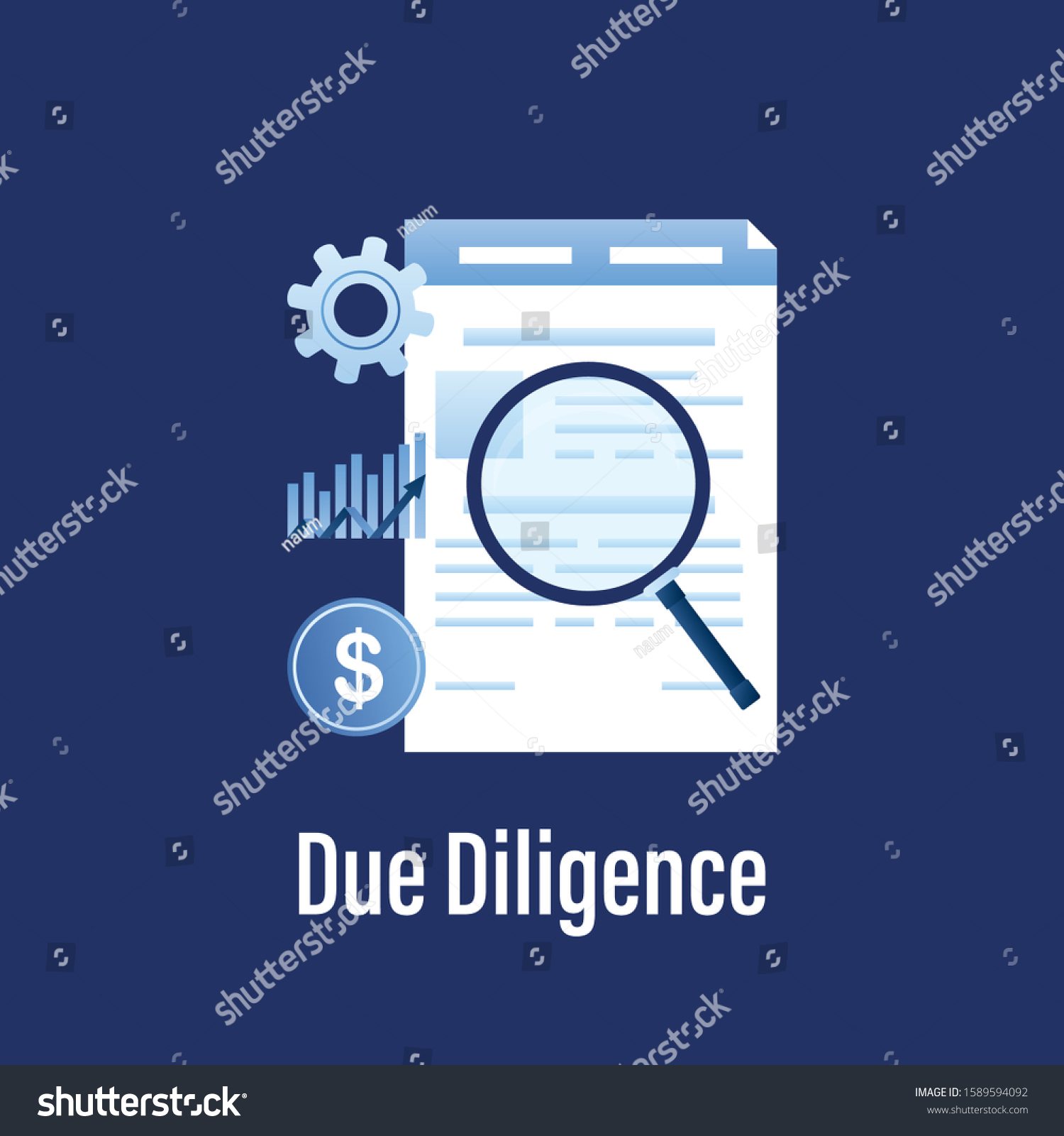 Due Diligence Icon Or Logo. Template For Web Or - Royalty Free Stock ...