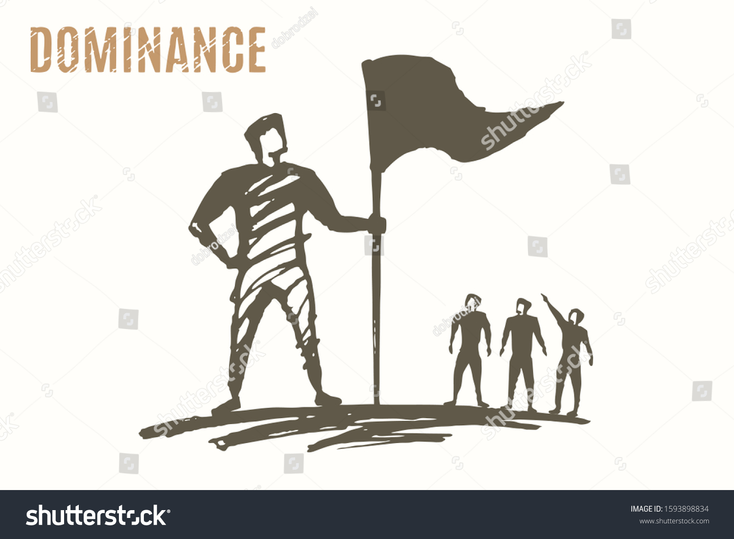 Dominance Isolated Vector Concept Art Sketch Royalty Free Stock Vector 1593898834