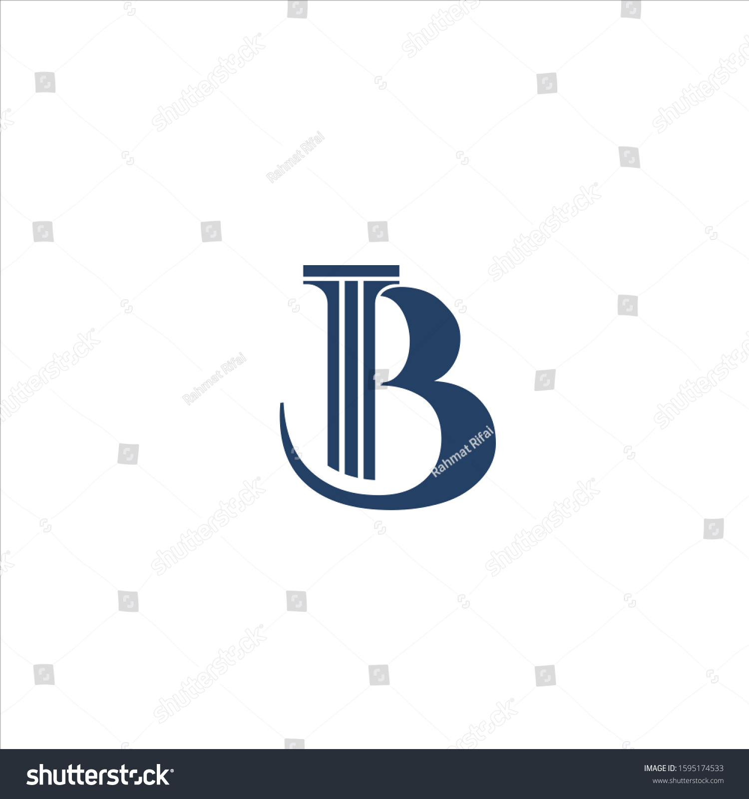 Geometric Letter B Logo Design Template Elements - Royalty Free Stock ...