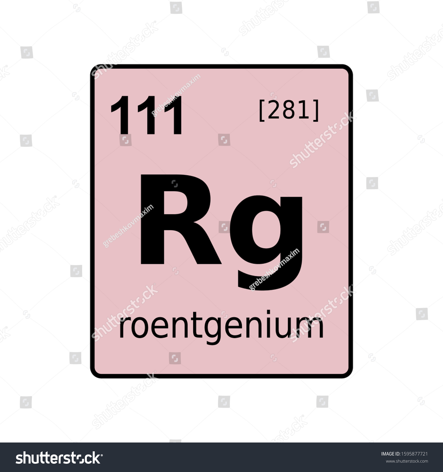 Roentgenium chemical element of periodic table. - Royalty Free Stock ...