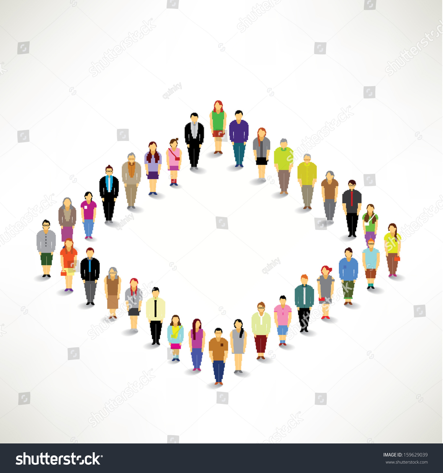 A Big Group Of People Gather Together Vector Royalty Free Stock Vector Avopix Com