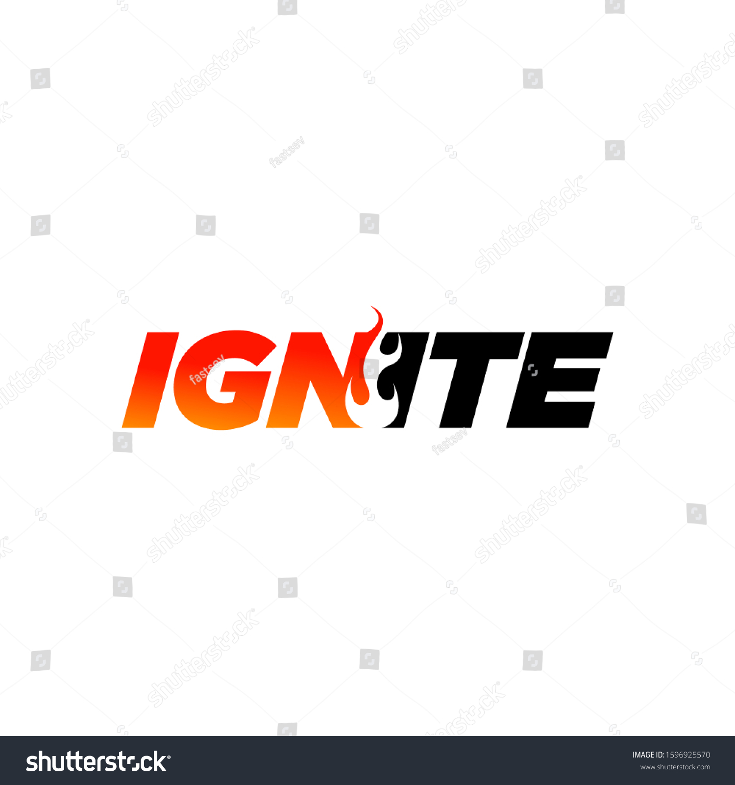 SIMPLE IGNITE LOGO DESIGN VECTOR Royalty Free Stock Vector 1596925570