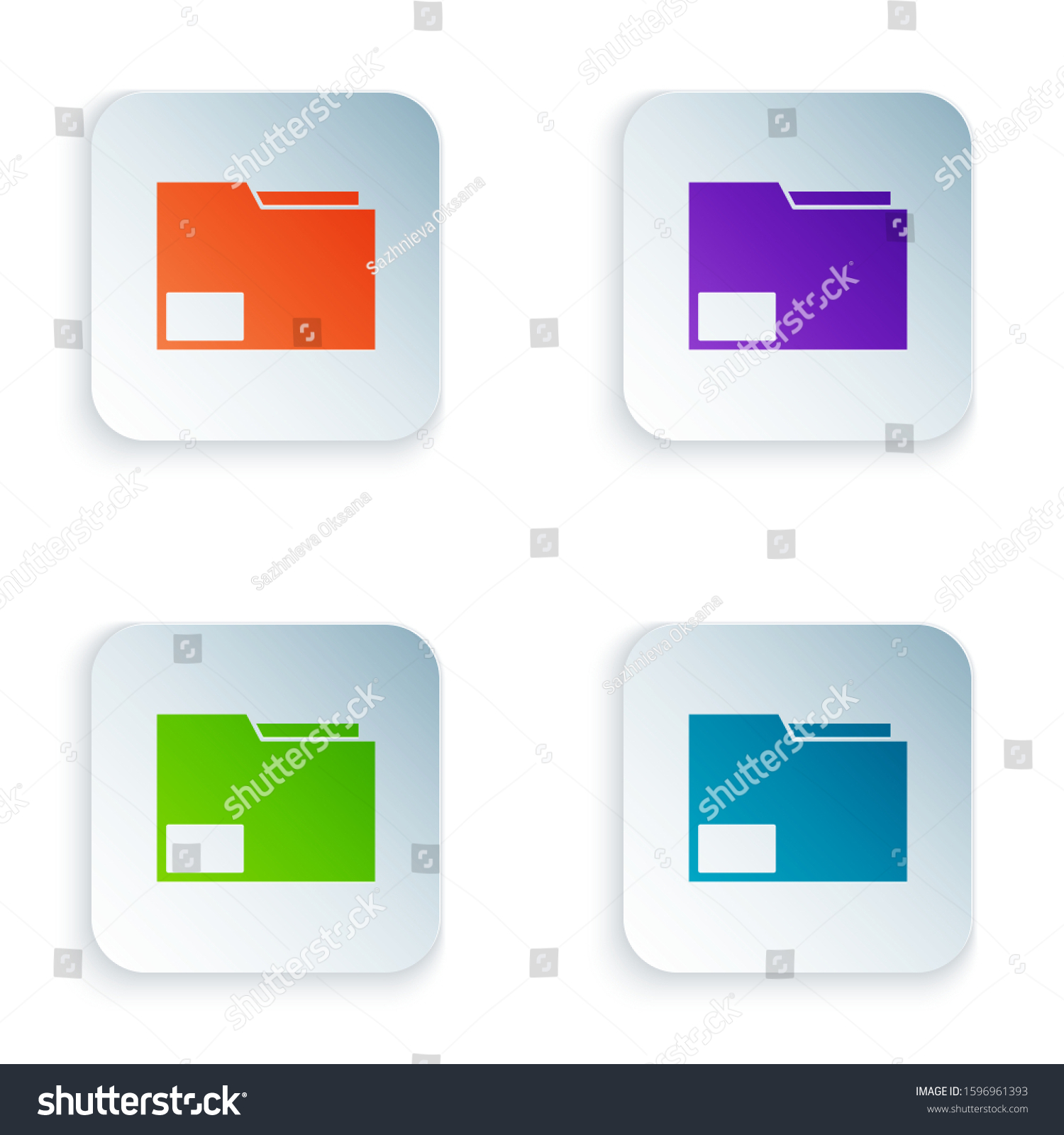 Color Document folder icon isolated on white - Royalty Free Stock ...