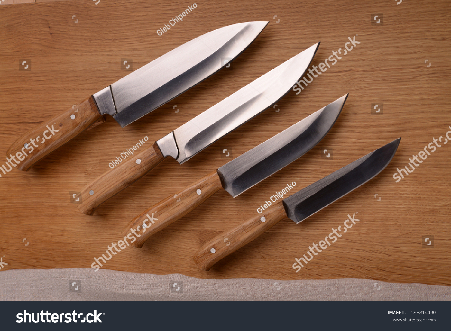 knives with a wooden handle,made of steel, steel, black steel, blades, on the procurement, a set of Japanese, Japanese knives, high-quality steel, kitchen knife. sparkle
 #1598814490