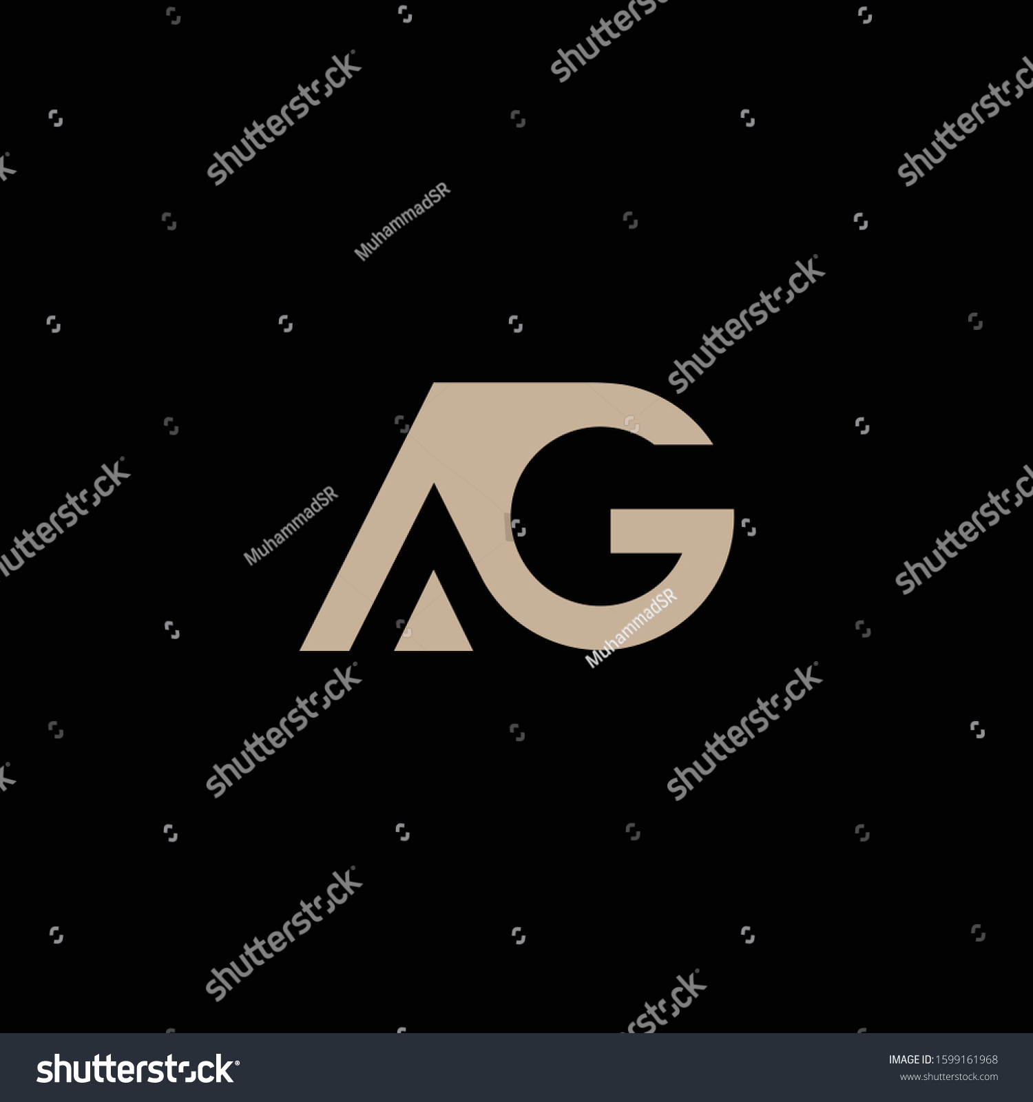 Ag Or Ga Letter And Icon Designs - Royalty Free Stock Vector 1599161968 