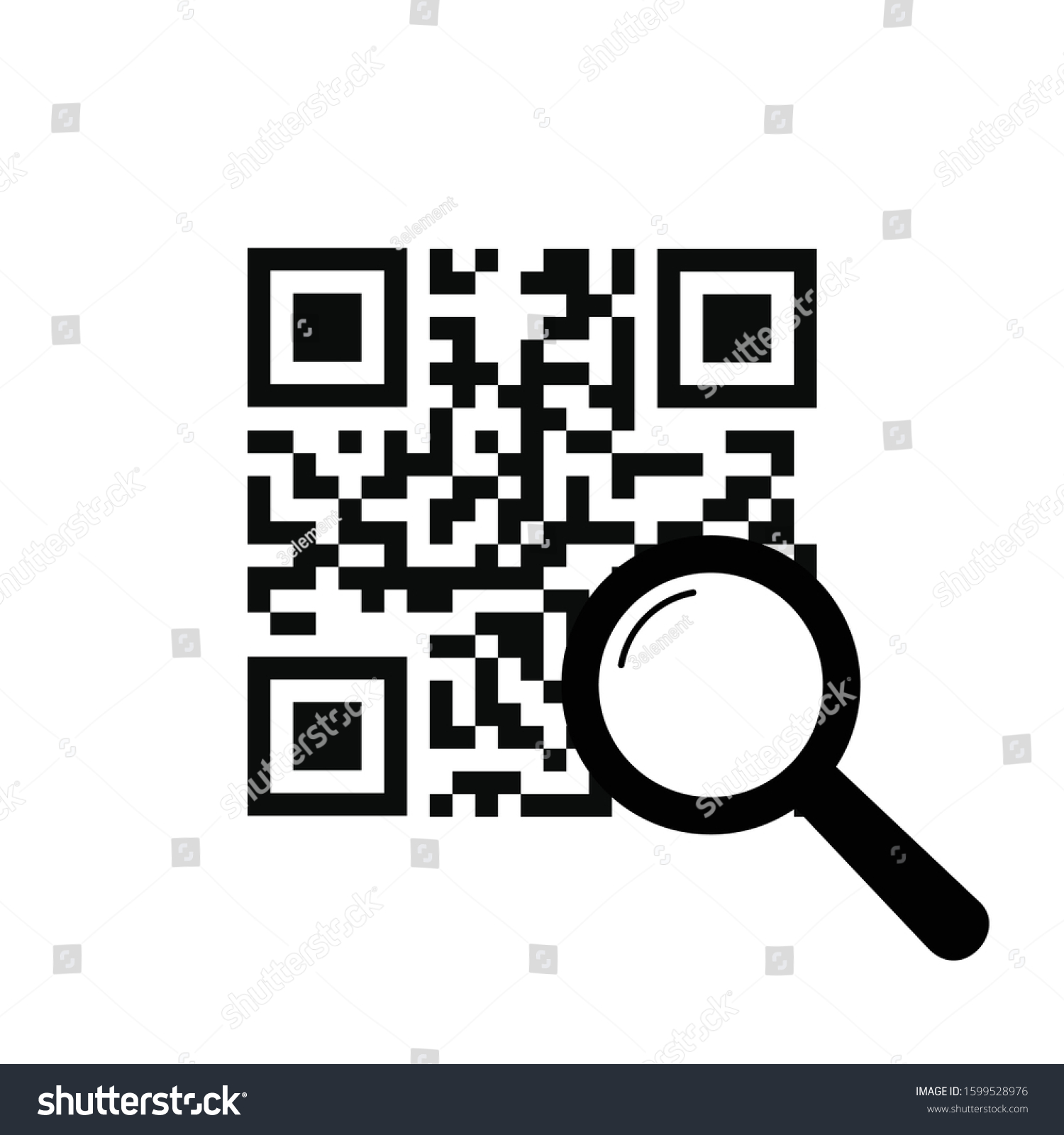 Vector Illustration Of Qr Code Barcode With Royalty Free Stock Vector 1599528976 2939