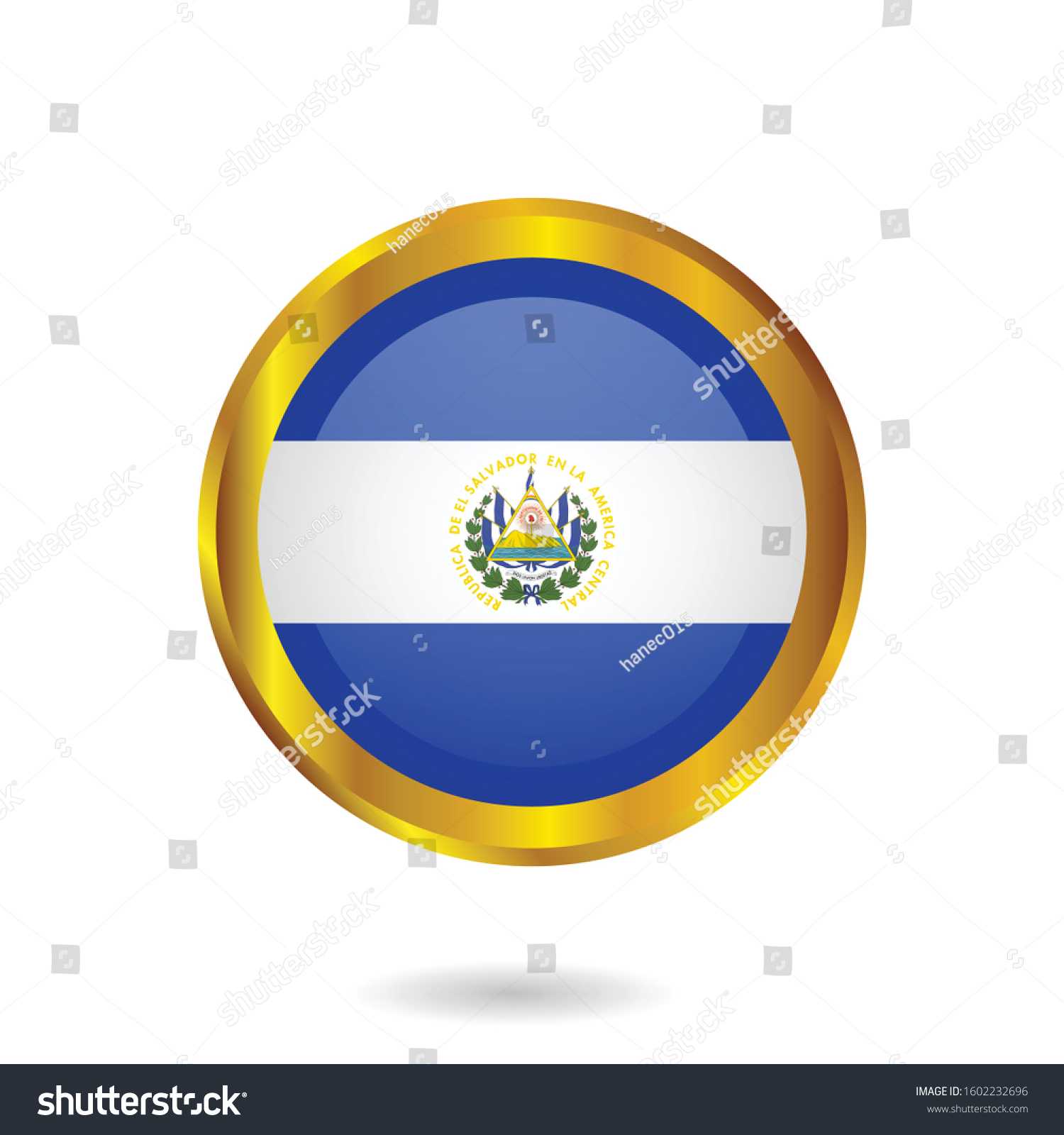 gold El Salvador circle button or label.vector - Royalty Free Stock ...
