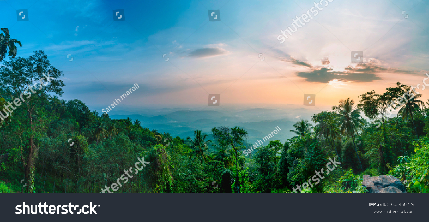 Nature beauty of God's own country Kerala Panoramic shot from Vazhamala Best Place to visit in Kannur Beautiful Travel and Tourism Image #1602460729