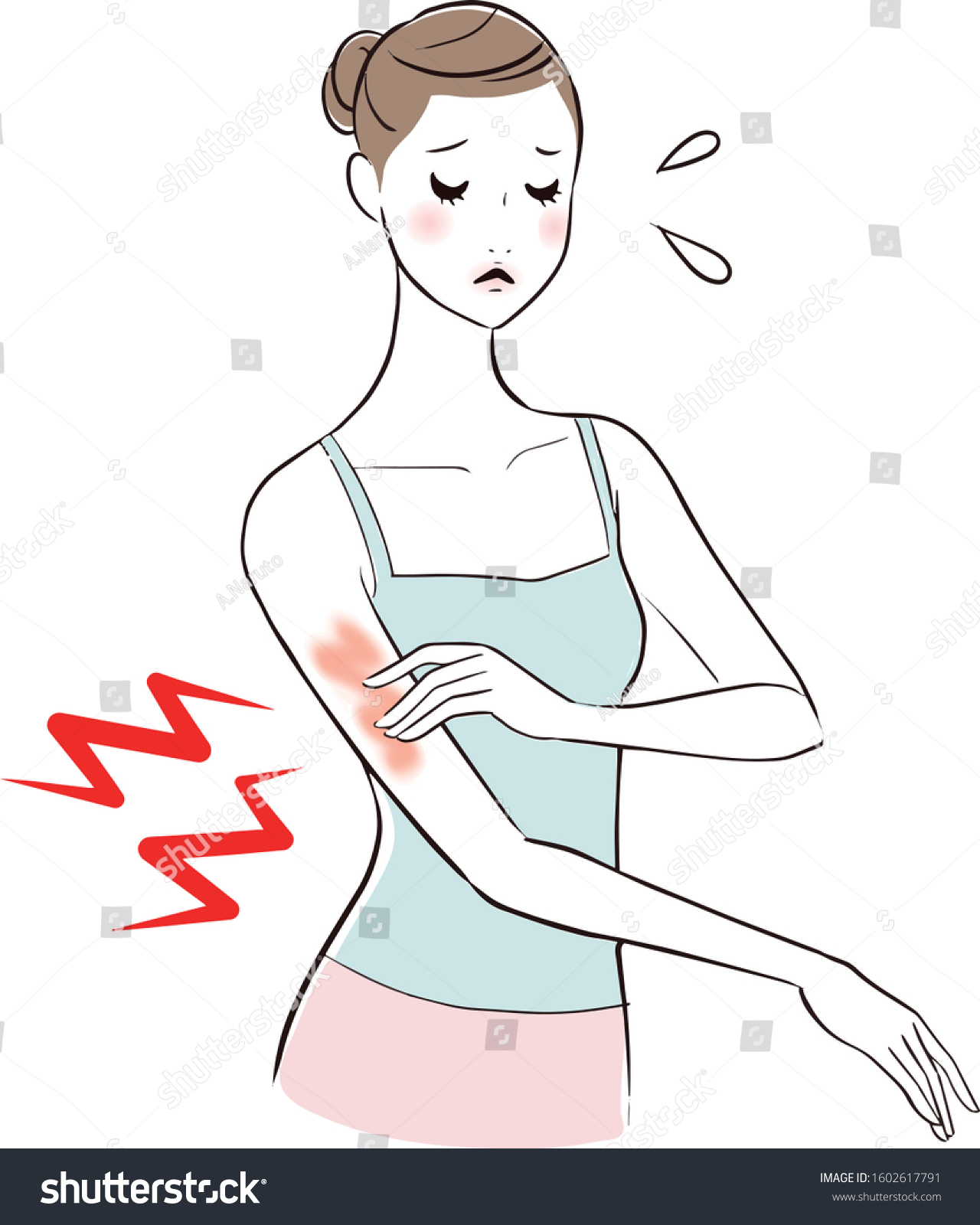 Care about the most dried part of body - Royalty Free Stock Vector ...