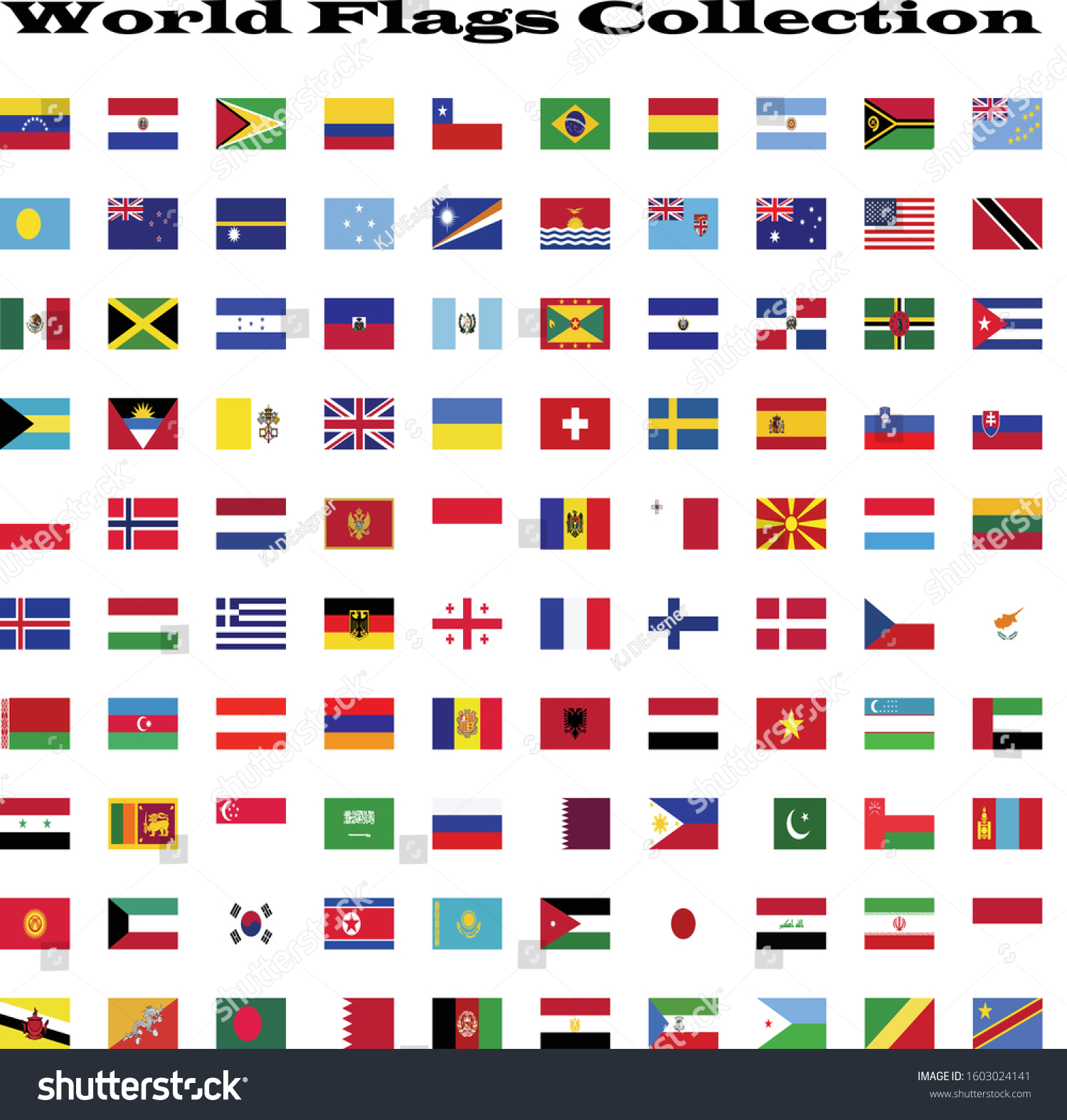 world flags collection in one background - Royalty Free Stock Vector ...