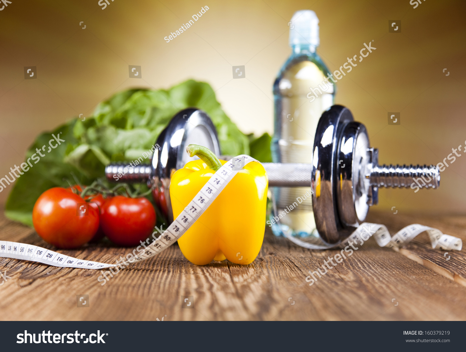 Healthy lifestyle concept, Diet and fitness  #160379219