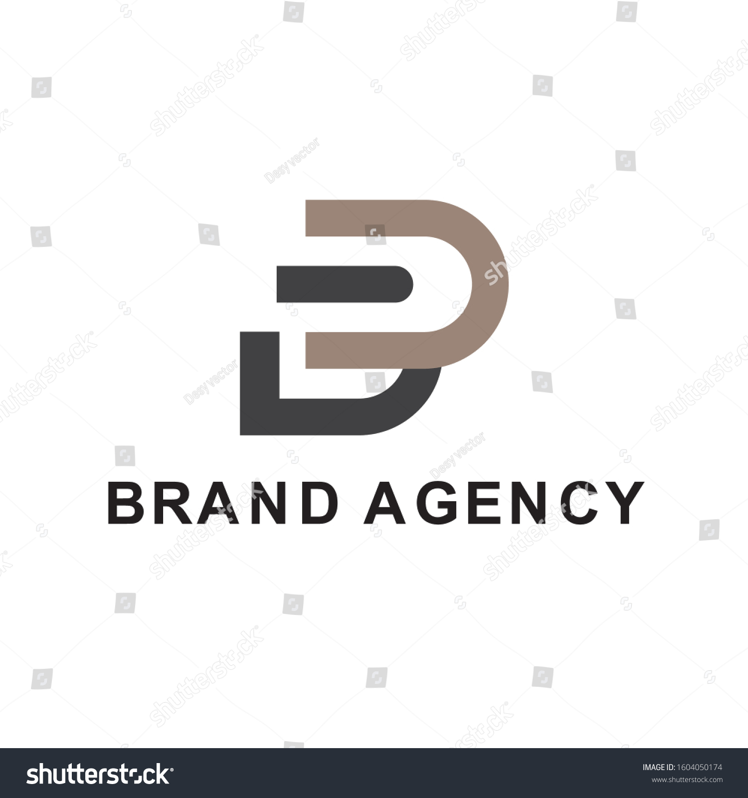 Brand Agency. Letter B Logo Illustration - Royalty Free Stock Vector ...