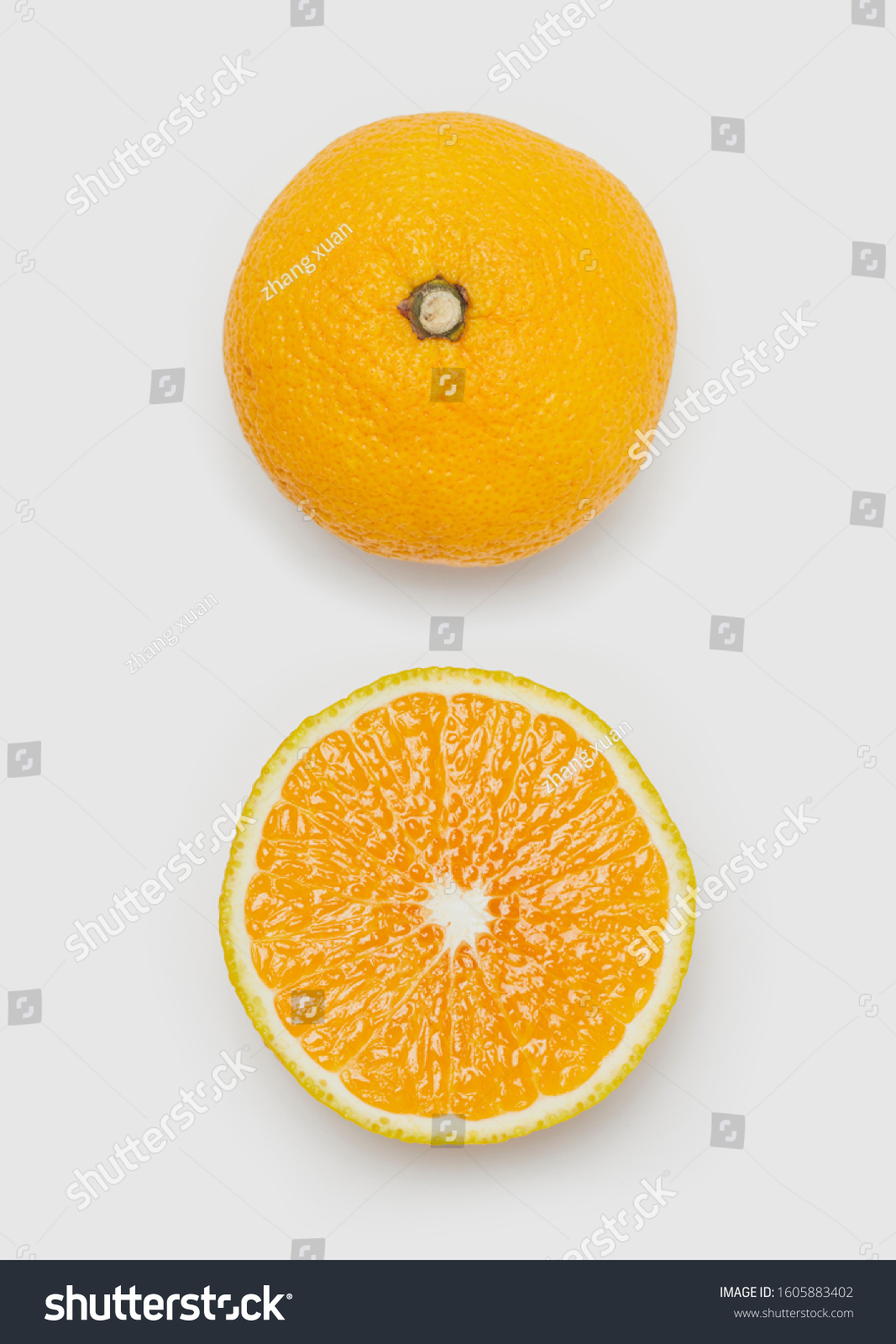 Ripe tasty orange wits slice isolated on white background. #1605883402