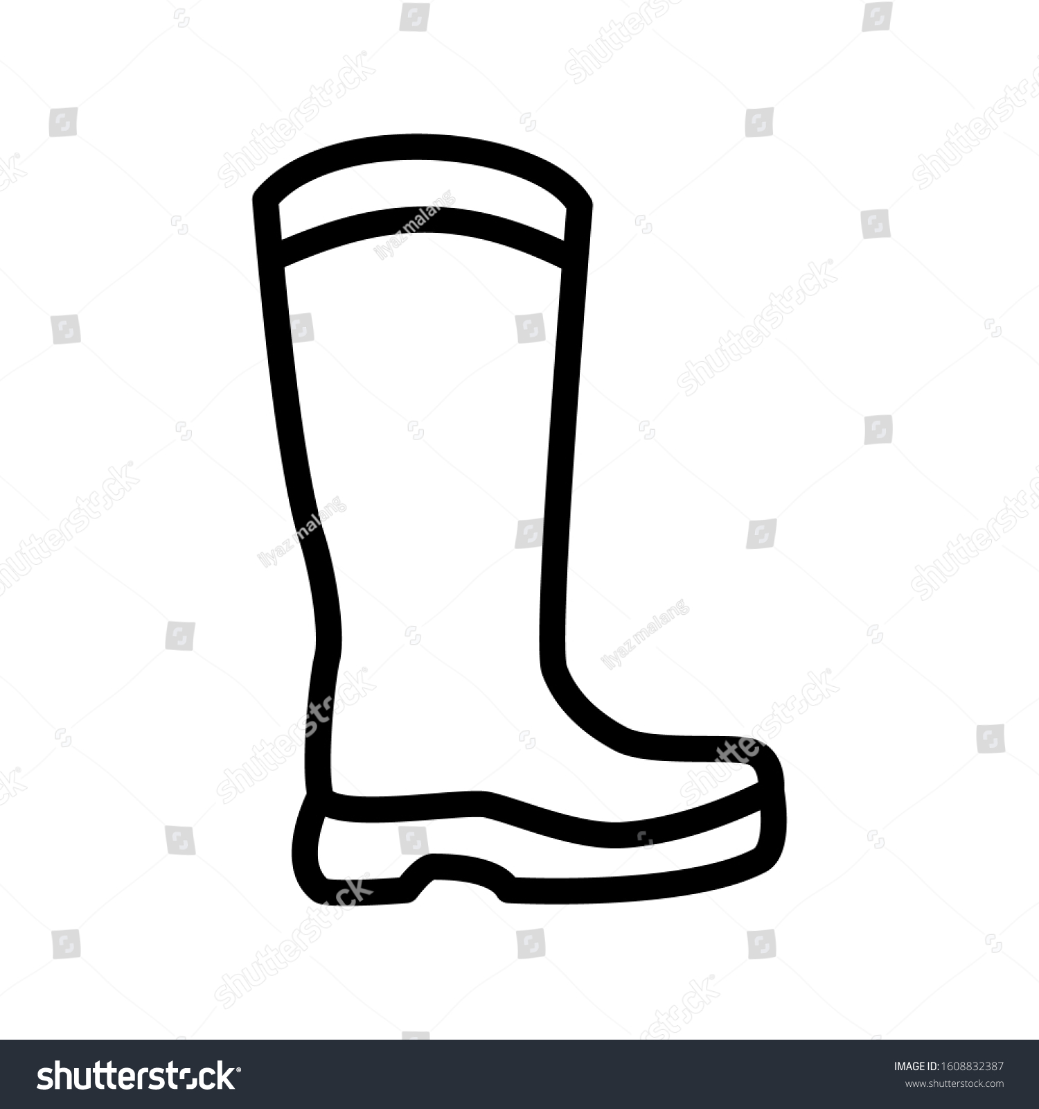 Rubber boot icon design template, vector icon - Royalty Free Stock ...