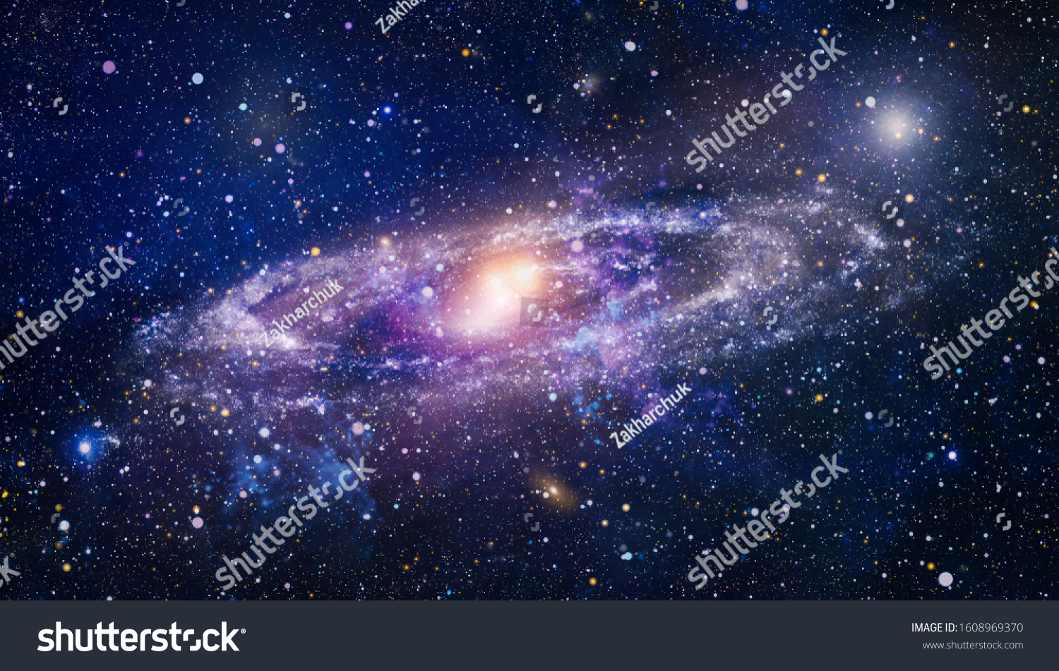 Planets, stars and galaxies in outer space showing the beauty of space exploration. Beautiful nebula, stars and galaxies. Elements of this image furnished by NASA. #1608969370
