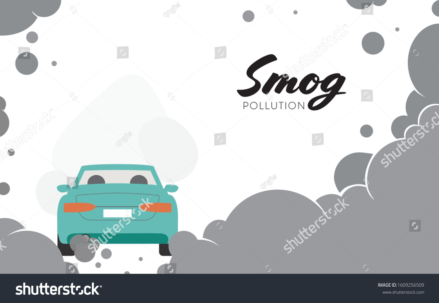 tailpipe smog or smoke from vehicle or car on - Royalty Free Stock ...