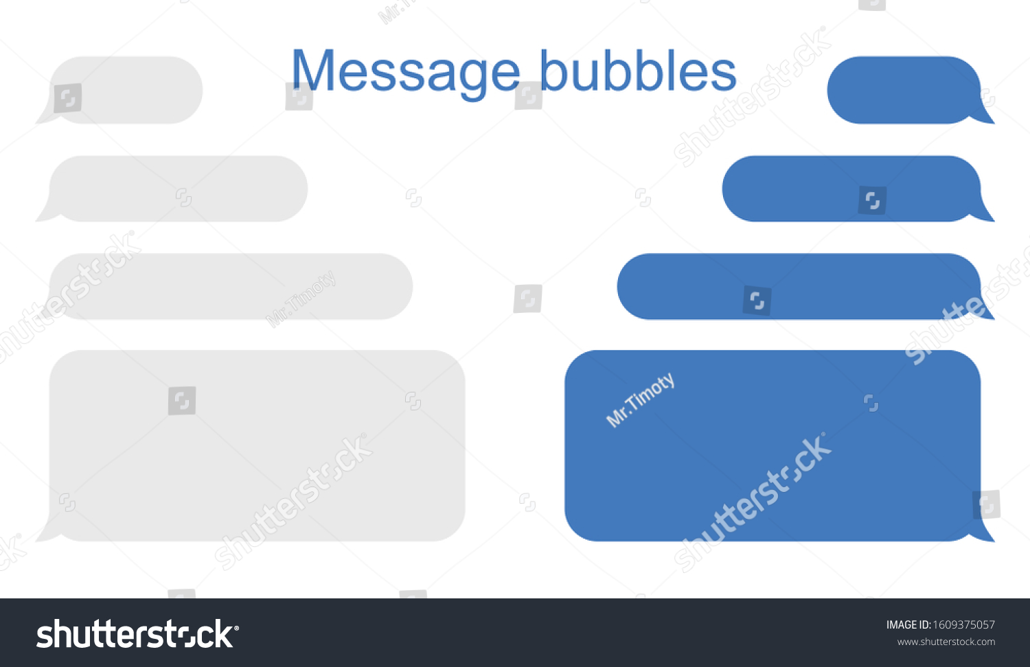 Message bubbles icons. Design for chat. Vector message tablog. Vectone graphics on a white background in a flat style for web sites and advertising big boards #1609375057