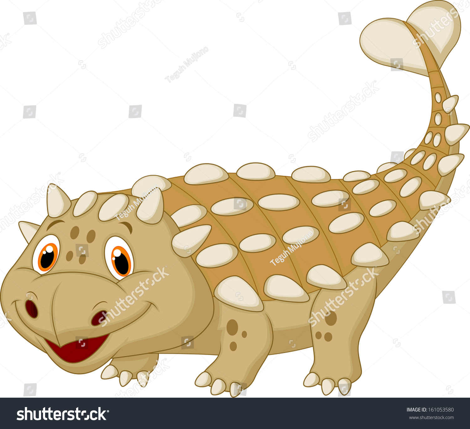 Ankylosaurus Dinosaur cartoon - Royalty Free Stock Vector 161053580 ...