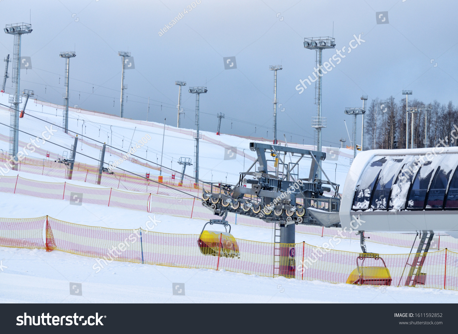 On the ski slopes in winter #1611592852