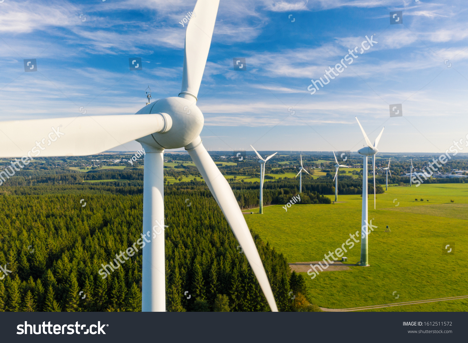 Wind Turbines Windmill Energy Farm #1612511572