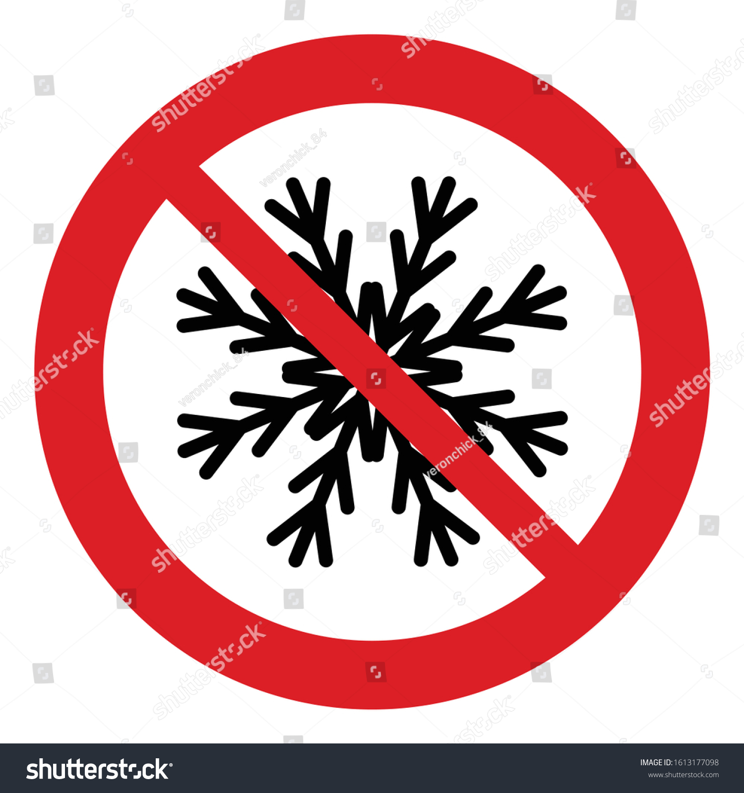 Do not freeze prohibited sign. - Royalty Free Stock Vector 1613177098 ...