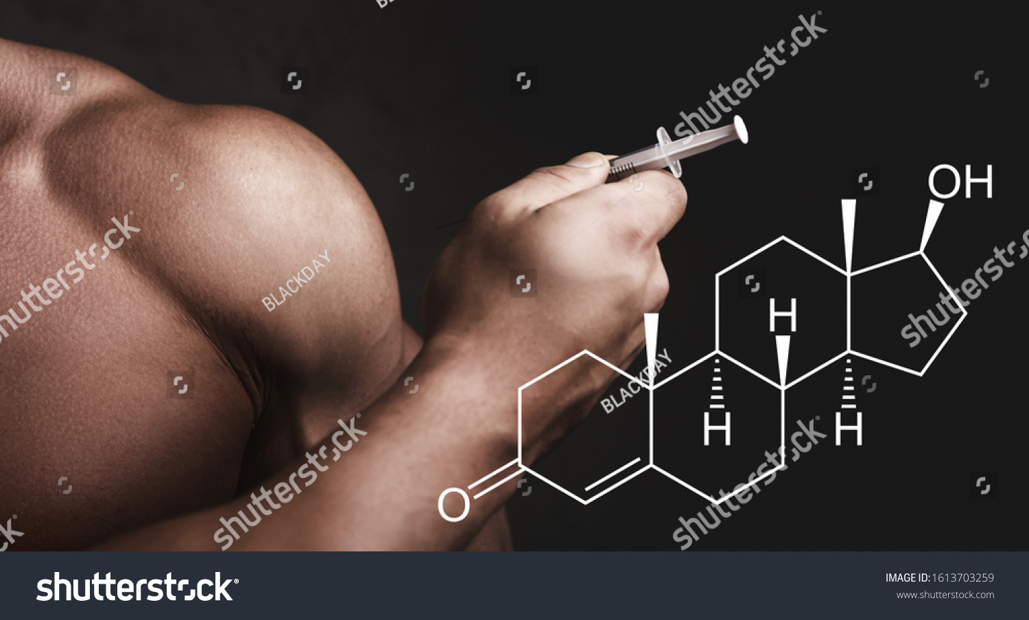 Muscular Man With A Syringe In His Hand And Royalty Free Stock Photo Avopix Com