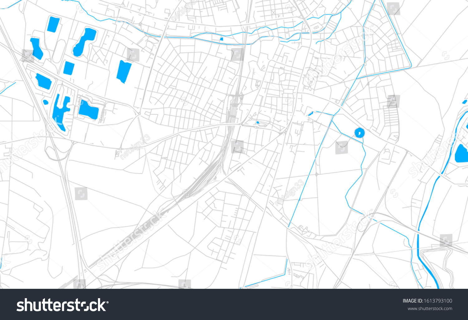 Bright vector map of Wiener Neustadt, Austria - Royalty Free Stock ...