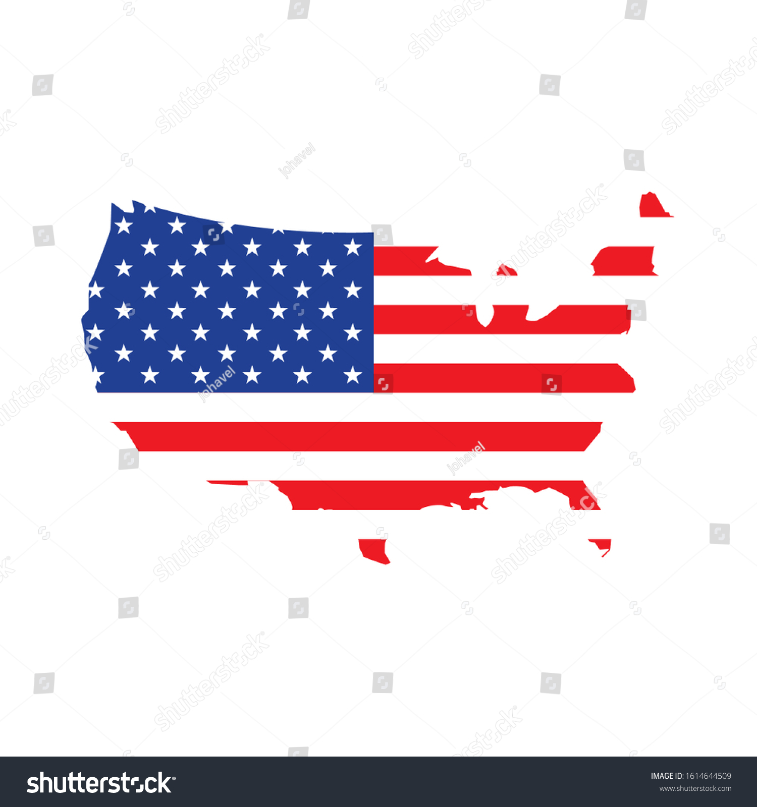 united states map with flag vector illustration - Royalty Free Stock ...