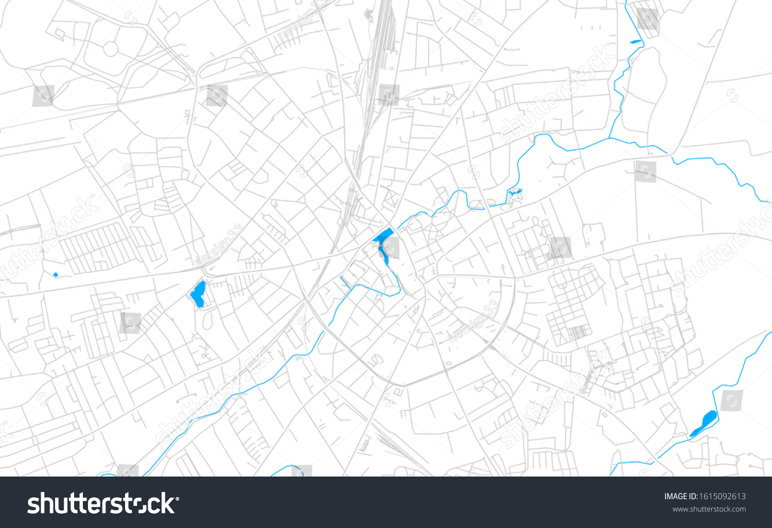 Bright vector map of Neumunster, Germany with - Royalty Free Stock ...