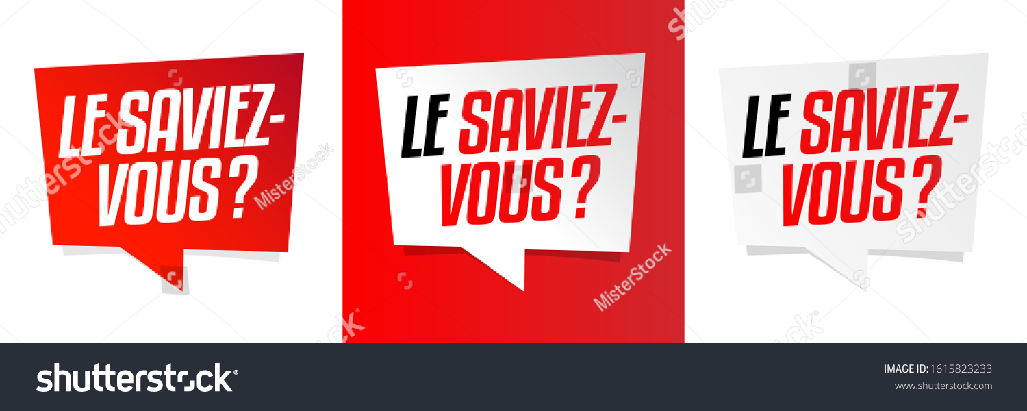 le-saviez-vous-did-you-know-in-french-royalty-free-stock-vector