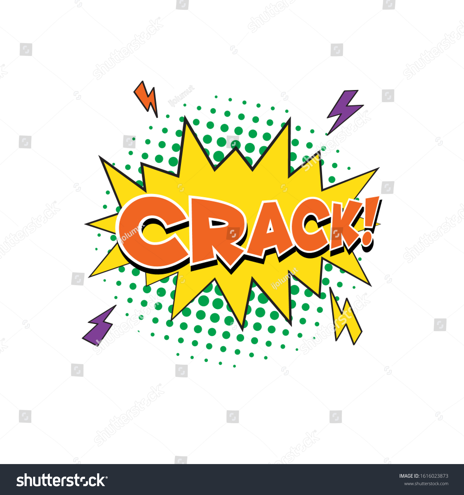Comic Text, Pop Art style.Cartoon sound effect Royalty Free Stock