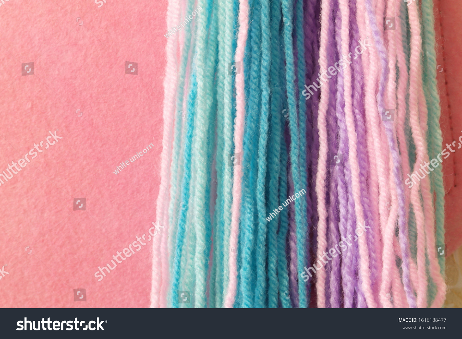 multi-colored yarn with threads and braided. Vibrant colors #1616188477