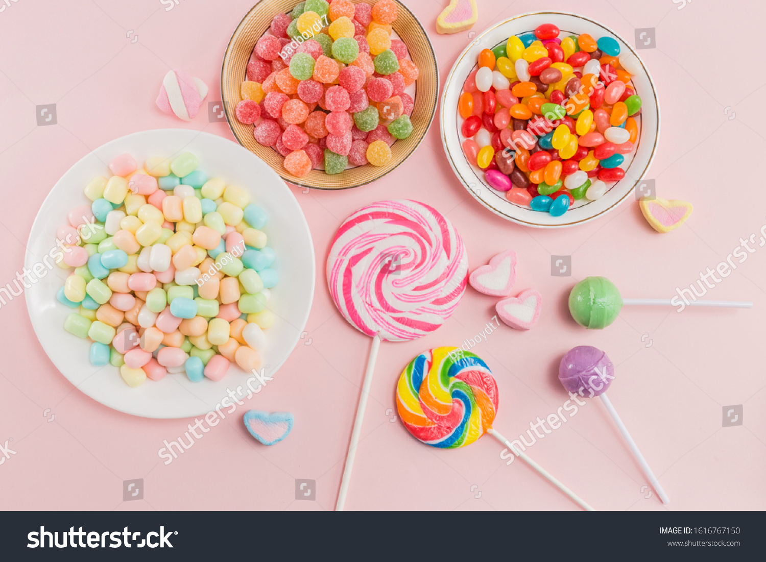 Many types, many flavors and many colors of candy #1616767150