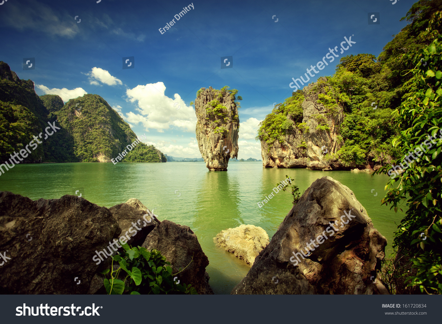 View of nice tropical  island  in summer environment   #161720834