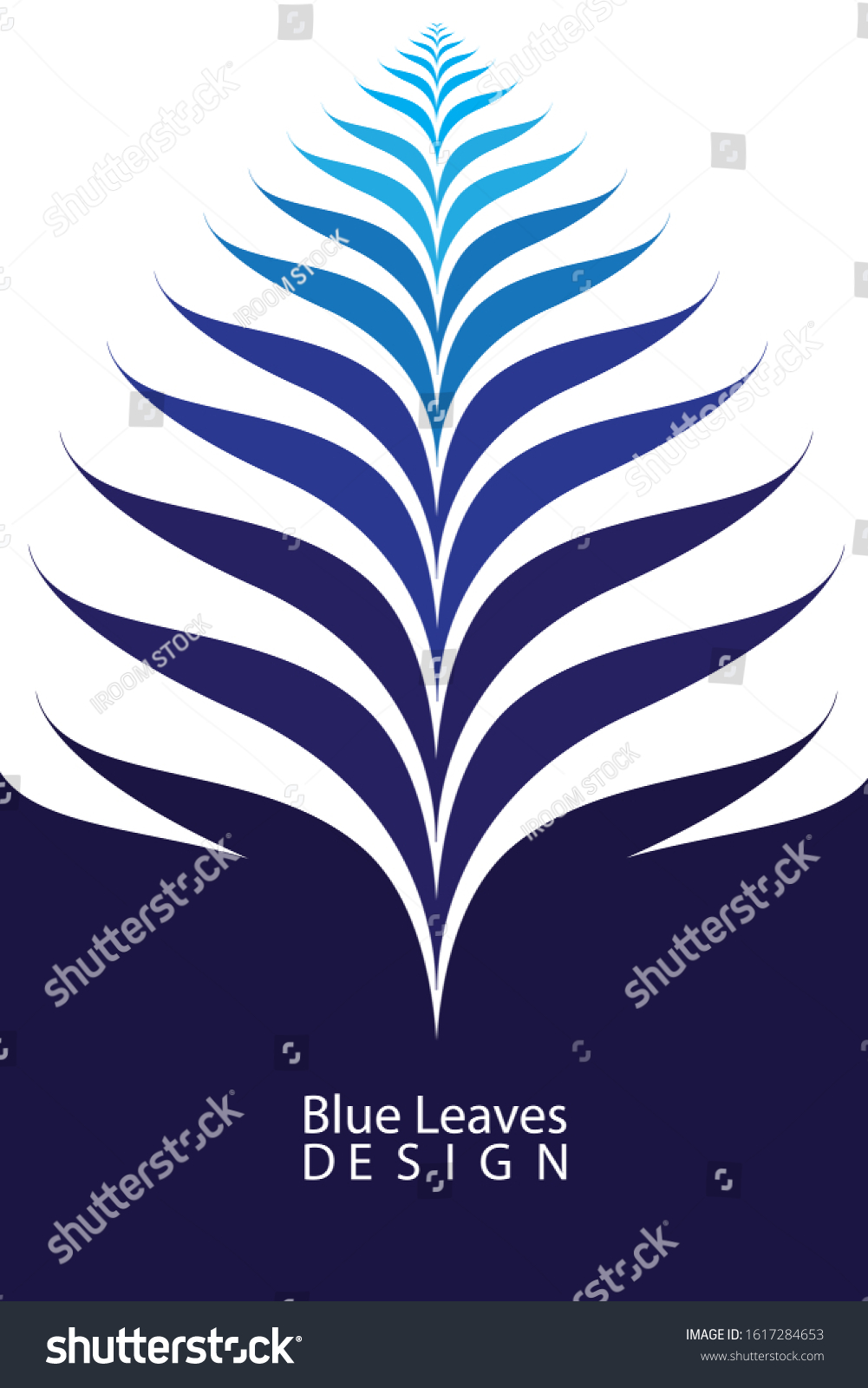 Blue abstract leaf, background design Royalty Free Stock Vector