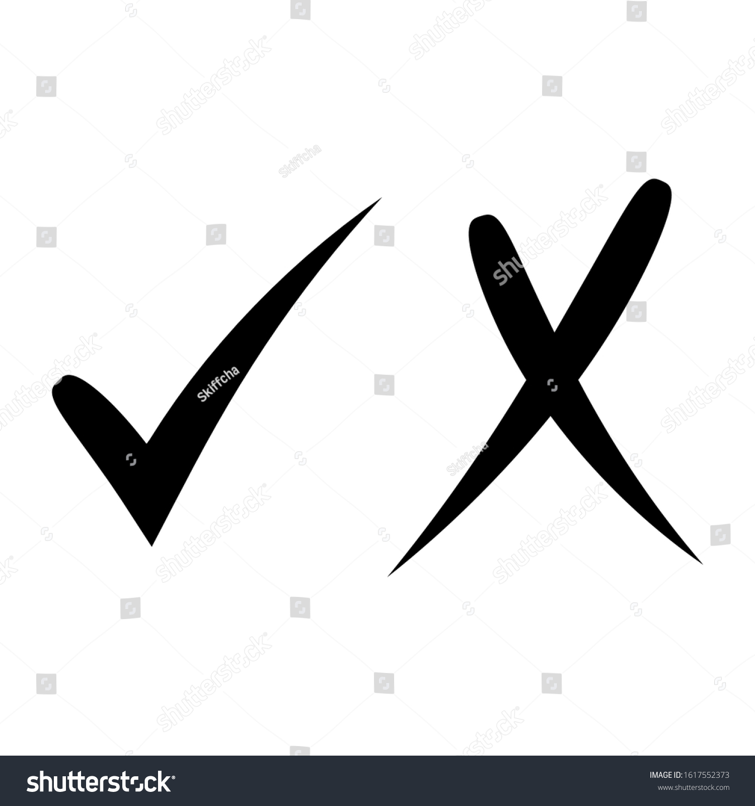 Vector right and wrong check mark. Set check - Royalty Free Stock ...