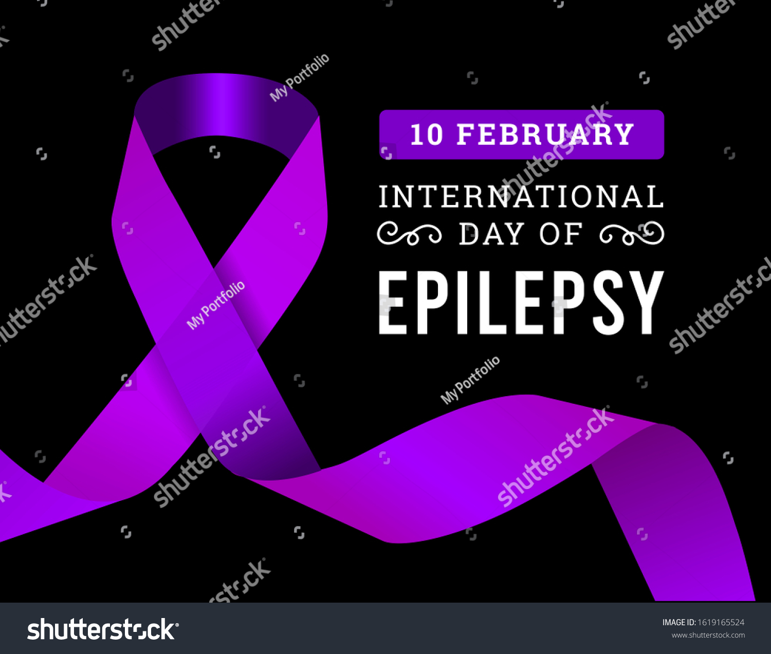 International epilepsy day with purple ribbon. - Royalty Free Stock ...