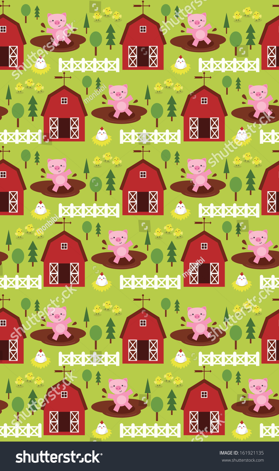 seamless farm pattern design. vector - Royalty Free Stock Vector ...