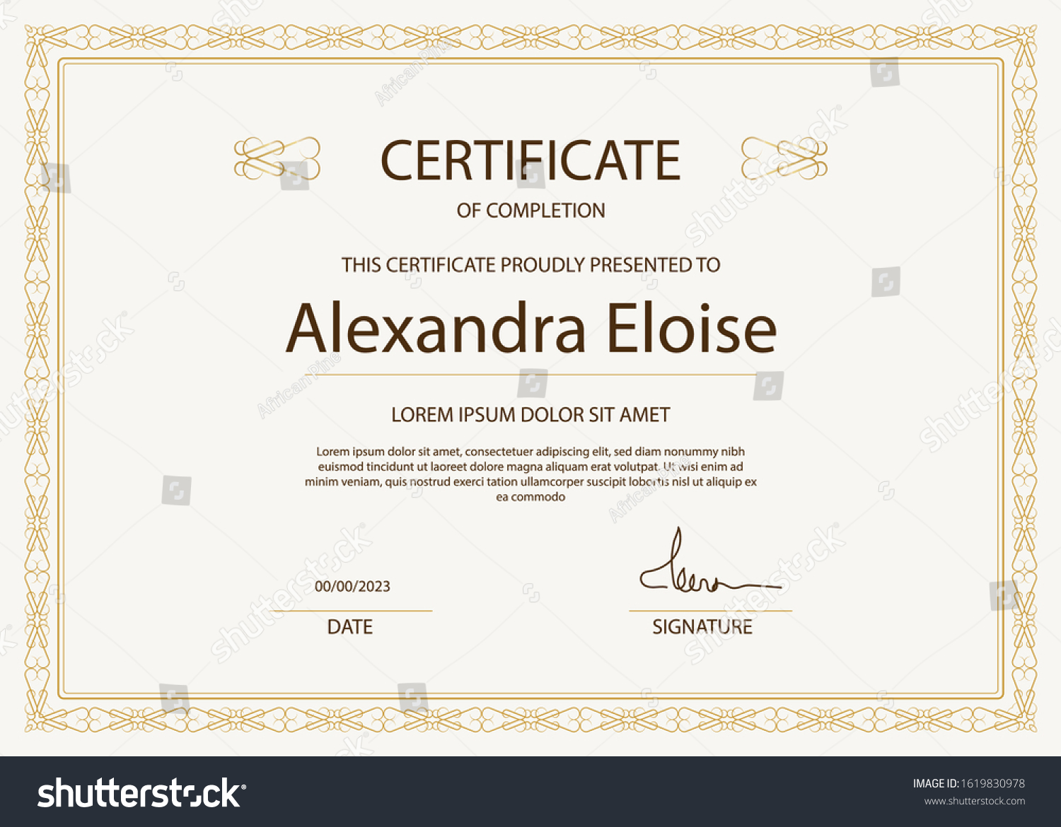 Modern minimal certificate design for business - Royalty Free Stock ...