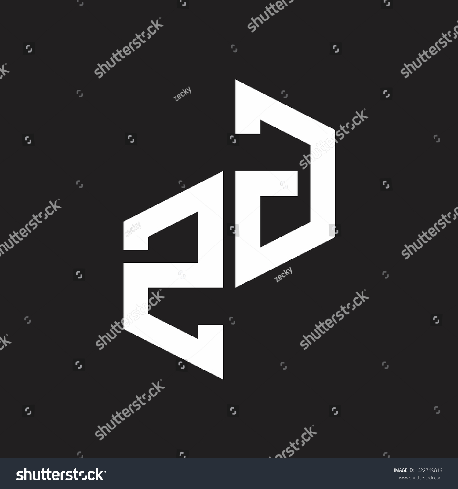 ZG Initial Letters logo monogram with up to down - Royalty Free Stock ...