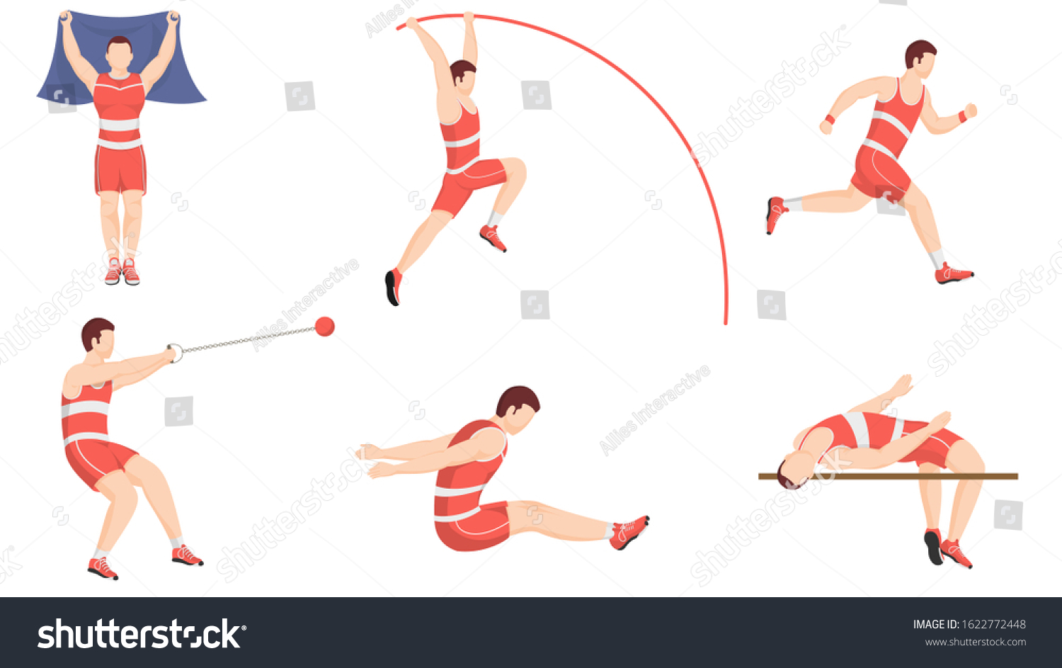 Athletics Exercising or Track and Field Sports - Royalty Free Stock ...