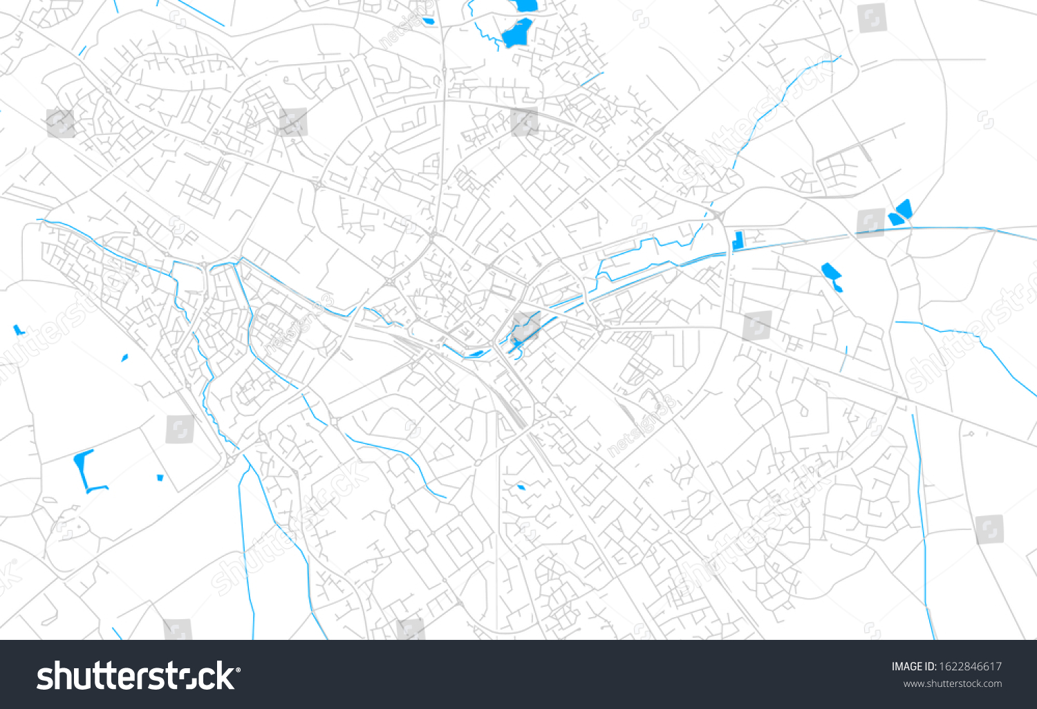 Bright vector map of Aylesbury, England with - Royalty Free Stock ...