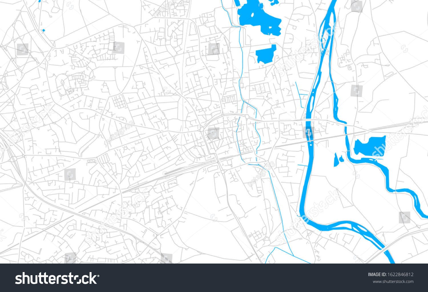 Bright vector map of Maidenhead, England with - Royalty Free Stock ...