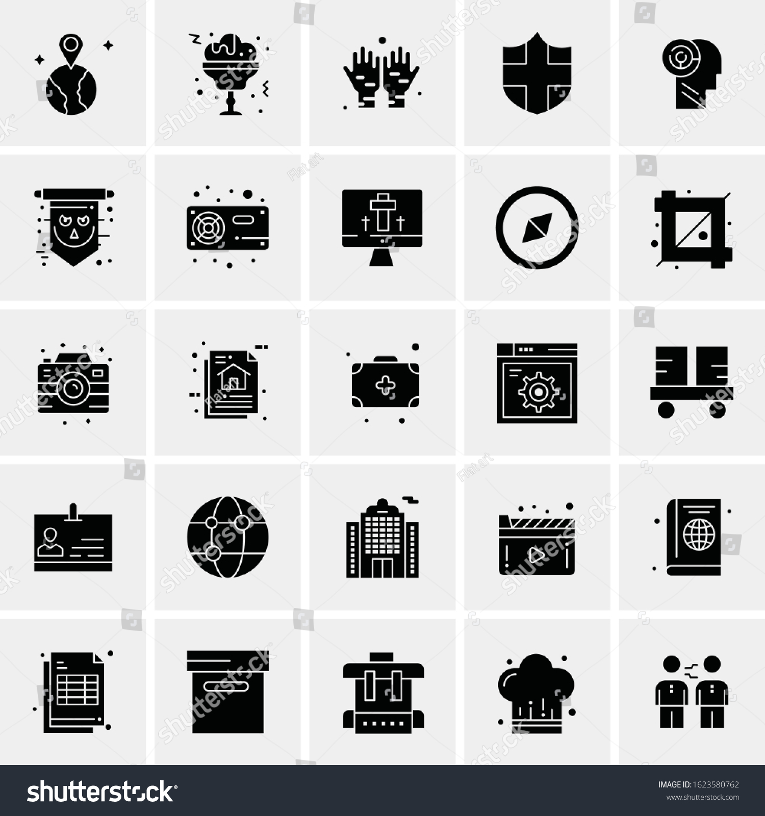 25 Universal Icons Vector illustration - Royalty Free Stock Vector ...