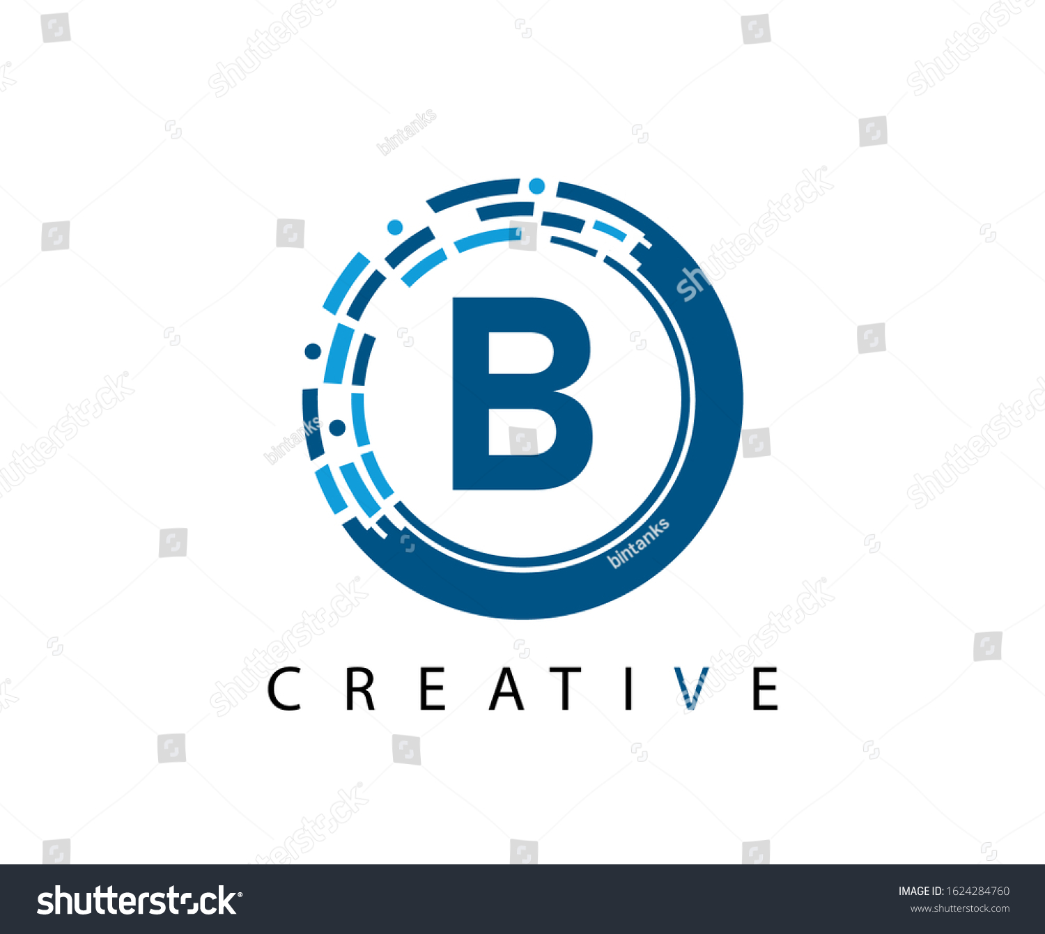 Letter B Digital Network , Technology And - Royalty Free Stock Vector ...