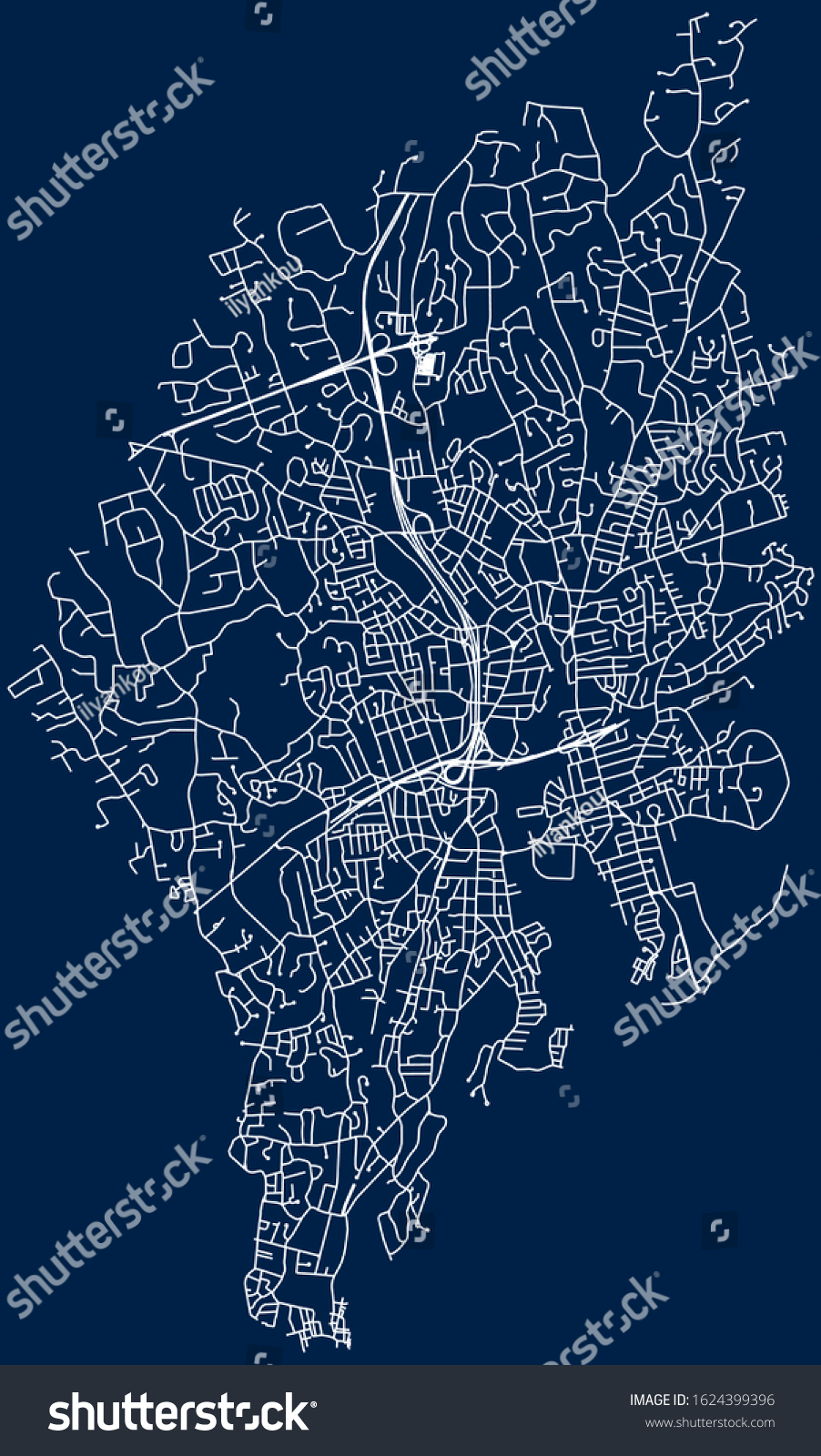 Road map of Norwalk, Connecticut, in vector - Royalty Free Stock Vector ...