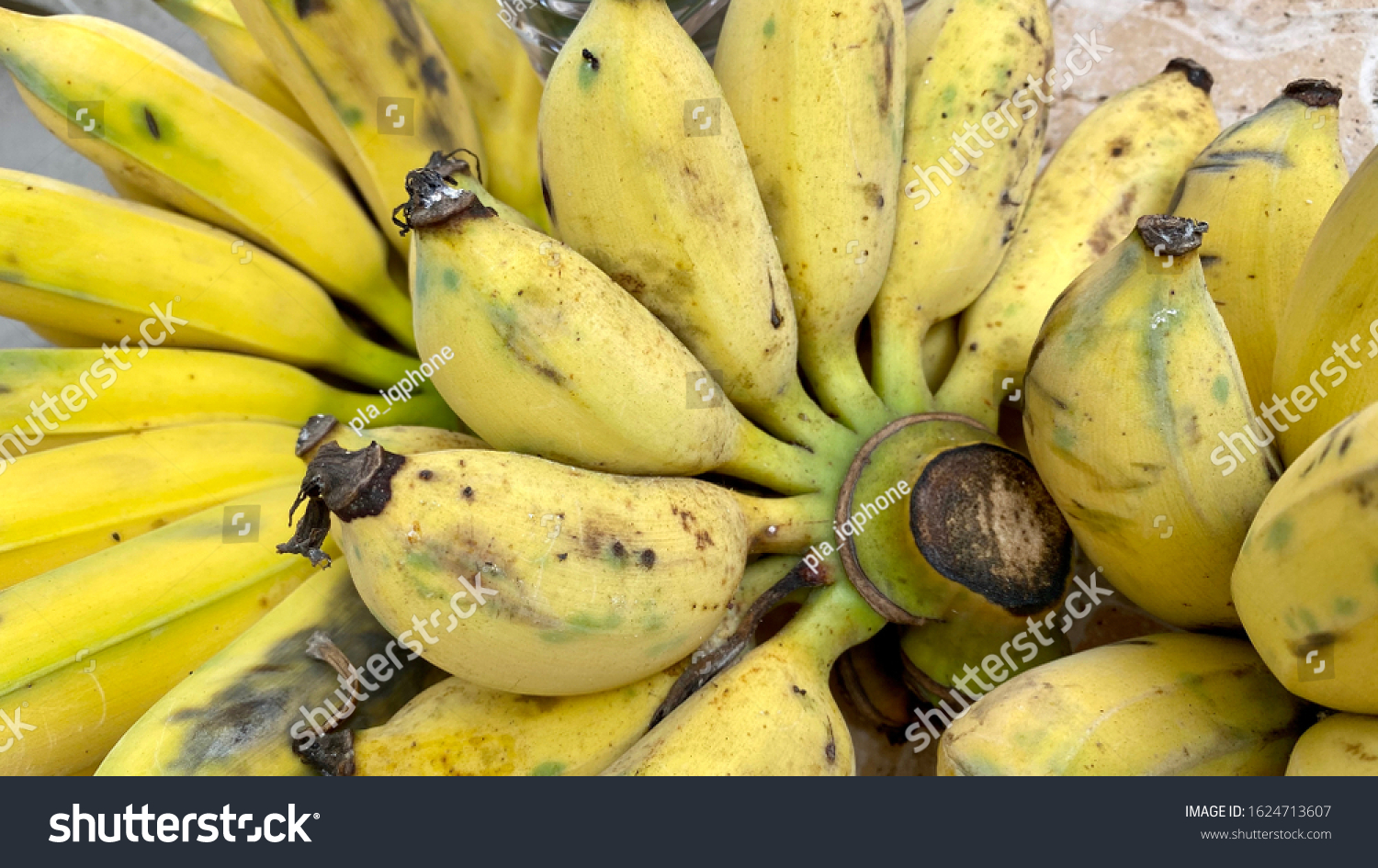 Yellow ripe banana is ripe to eat. #1624713607